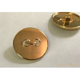 Bouton Doré Métal Couture Diamètre 22 mm.