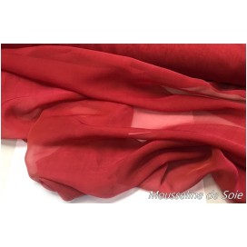 Tissu Mousseline De Soie Brique Couture  Au Mètre.