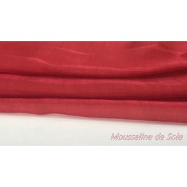 Tissu Mousseline De Soie Brique Couture  Au Mètre.