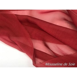 Tissu Mousseline De Soie Brique Couture  Au Mètre.