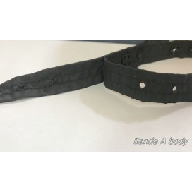 Bande De Bouton Pression Noir Au mètre -Bande A body