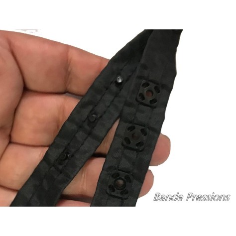 Bande De Bouton Pression Noir Au mètre -Bande A body