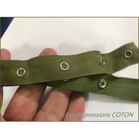 Bande Pressions Kaki Coton au mètre