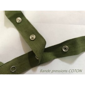 Bande Pressions Kaki Coton au mètre