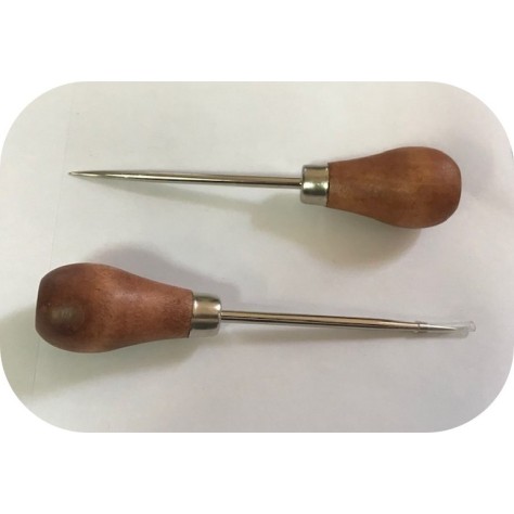 Poinçeau manche en bois pour la couture