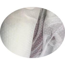 Tissu Tulle Résille pluemetis Elastique Au Mètre en Couleur Chair nude Pour Justaucorps.