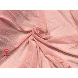 Tissu Tulle Résille plumetis Vieux Rose Lycra Au Mètre Pour Justaucorps, Et Lingerie