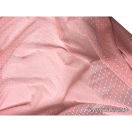 Tissu Tulle Résille plumetis Vieux Rose Lycra Au Mètre Pour Justaucorps, Et Lingerie