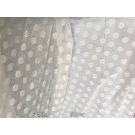 Tulle Résille plumetis Blanc Lycra Au Mètre Pour Justaucorps, Mariage Et Décorations