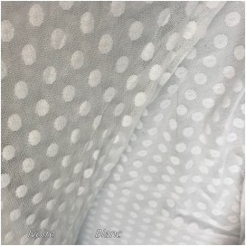 Tulle Résille plumetis Blanc Lycra Au Mètre Pour Justaucorps, Mariage Et Décorations