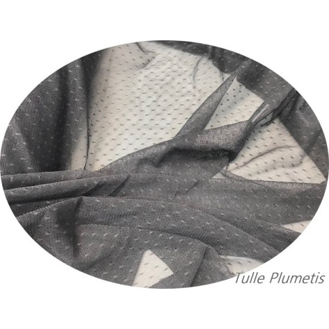 Tulle Plumetis Elasthanne Gris En Résille Au Mètre Pour Justaucorps.