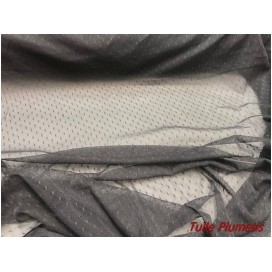 Tulle Plumetis Elasthanne Gris En Résille Au Mètre Pour Justaucorps.
