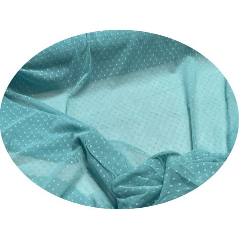 Tulle Plumetis Elasthanne vert canard En Résille Au Mètre Pour Justaucorps.