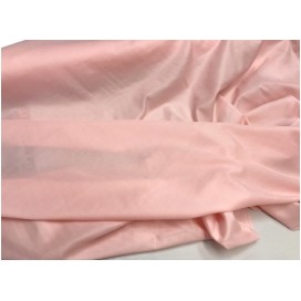 Tissu Soie et Coton Rose Poudré Couture