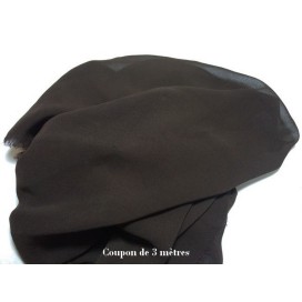 Coupon de 3 mètres De Tissu Mousseline Polyester Au Mètre Marron A coudre.