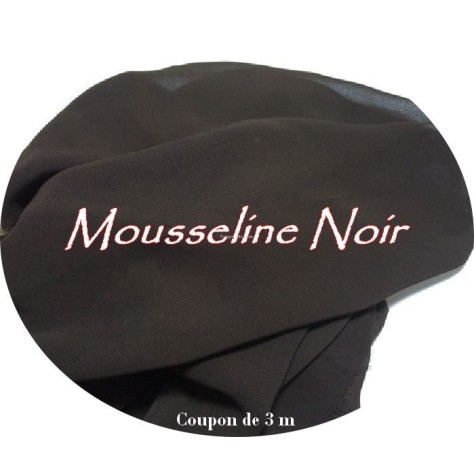 Coupon de 3 mètres De Tissu Mousseline Polyester Au Mètre Marron A coudre.