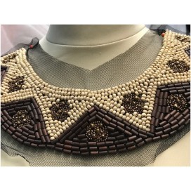 Col Encolure Plastron à Coudre.