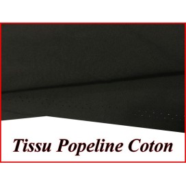 Tissu Popeline noir En Coton Au Mètre En Grande Largeur