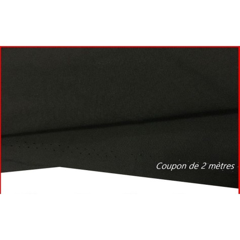 Coupon de 2 Mètres de Tissu Coton Noir en Popeline  En Grande Largeur