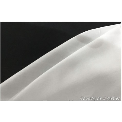 Coupon de 2 Mètres de Tissu Coton Blanc  En Grande Largeur