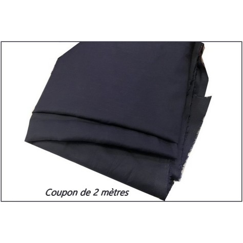 Coupon de 2 Mètres de Tissu Coton Bleu Marine En Grande Largeur