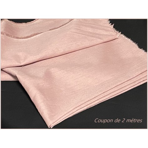 Coupon de 2 Mètres de Tissu Coton Vieux Rose En Grande Largeur