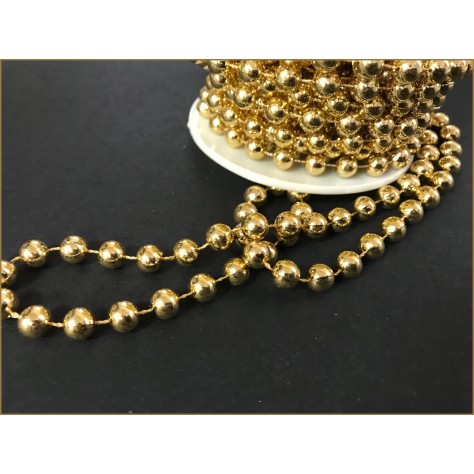 Galon Ruban Perle Doré Or Au Mètre, Fil Perlé Au Mètre Couleur Doré Pour Décorations Guirlande Et Loisirs Créatifs