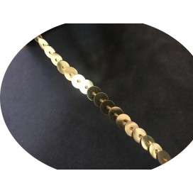 ruban paillette doré, fil doré en sequin doré au mètre
