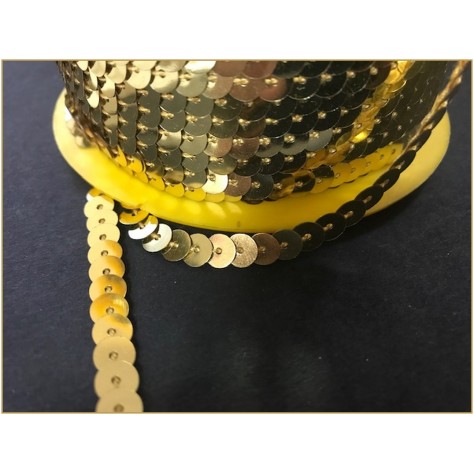ruban paillette doré, fil doré en sequin doré au mètre