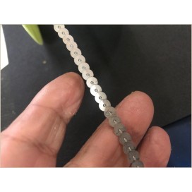 ruban paillette argenté, fil argent en sequin au mètre