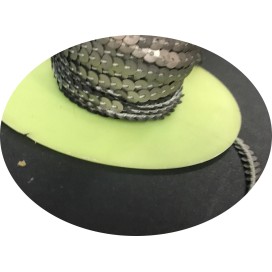 ruban paillette argenté, fil argent en sequin au mètre