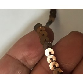ruban paillette marron, fil marron en sequin au mètre