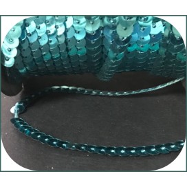 ruban paillette turquoise, fil  en sequin turquoise pas cher au mètre