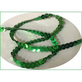 ruban paillette vert, fil  en sequin vert pas cher au mètre