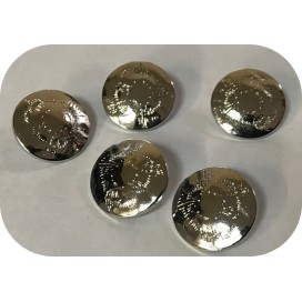 Lot de 5 boutons argenté couture en 18 mm à queue
