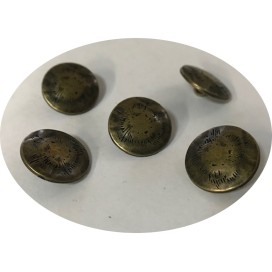 Lot de 5 boutons bronze couture en 20 mm