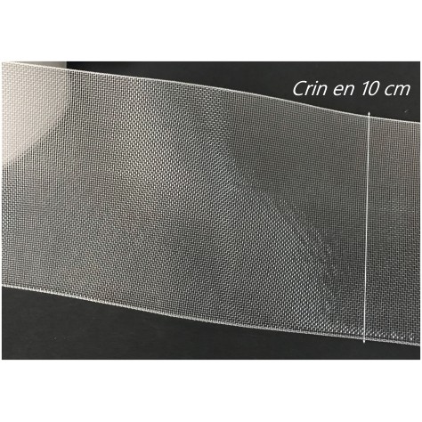 Crin Au Mètre Blanc En 100 mm - 10 cm pour La Couture, Bande de Crinoline en 10 cm pour Renfort