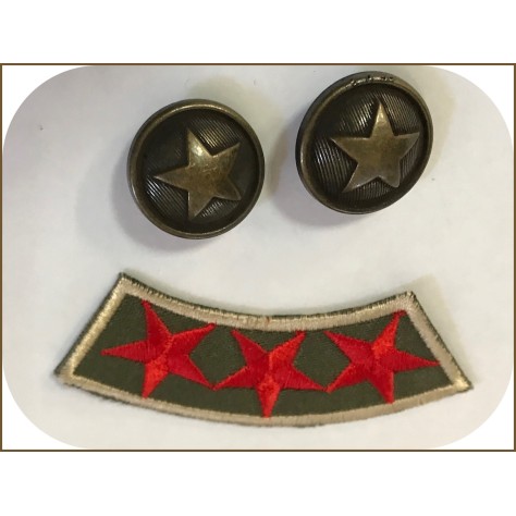 Bouton Bronze style "militaire "Couture en Diamètre 20 mm