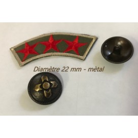 Bouton Bronze Mètal style "militaire " insigne Couture en Diamètre 20 mm
