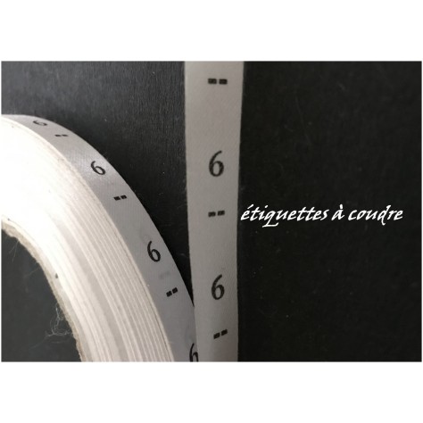 1000 Etiquettes De Vêtements " Taille 6" Par 1000 Pièces  A Coudre, Contexture Pour Confection.