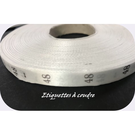 1000 Etiquettes De Vêtements " Taille 48 " Par 1000 Pièces  A Coudre, Contexture Pour Confection.