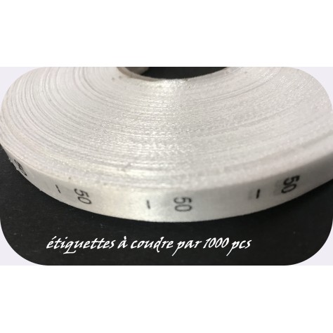 1000 Etiquettes De Vêtements " Taille 50 " Par 1000 Pièces  A Coudre, Contexture Pour Confection.