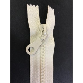 Zip Fermeture Injecté ecru en 12 cm en Maille plastique à Coudre  .