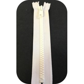 Zip Fermeture Injecté blanche en 15 cm en Maille plastique à Coudre  .