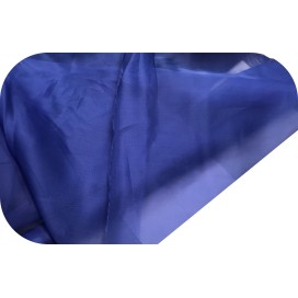 Tissu Organza De Soie Bleu Indigo Au Mètre Couture.