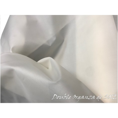 Double Organza De Soie Ivoire Au Mètre Couture.