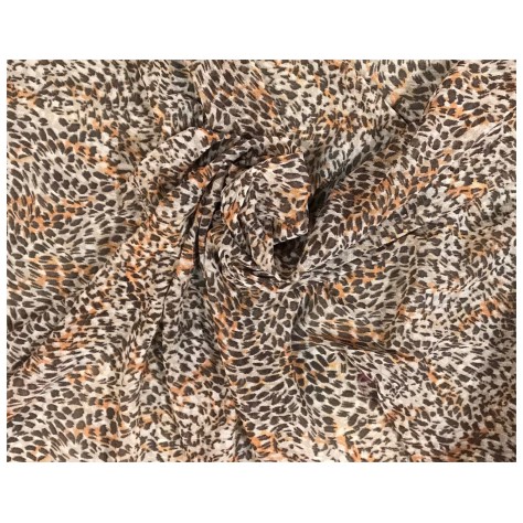 Tissu Résille Lycra Fine Impression Léopard Couture au Mètre