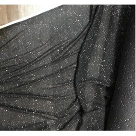 Tissu Résille Lycra Fine Impression pois Couture au Mètre