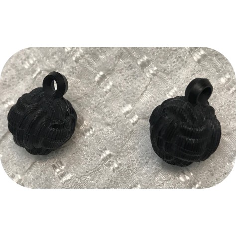 Bouton Boule Couture Noir En Taille 15 mm