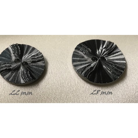 Bouton Gris Anthracite à coudre de taille 22 mm ou 28 mm